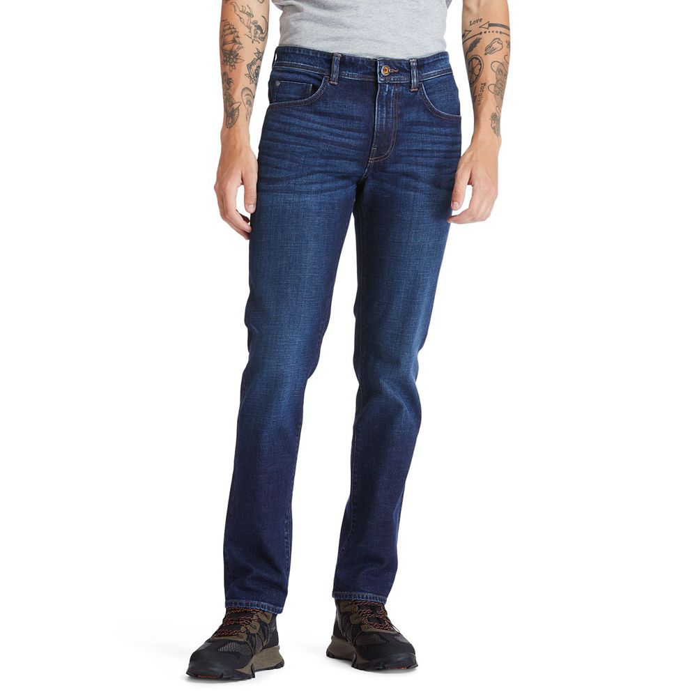 Pantalones Timberland Argentina Hombre - Sargent Lake Slim Denim Jeans - Azul Marino - PTRALW-493